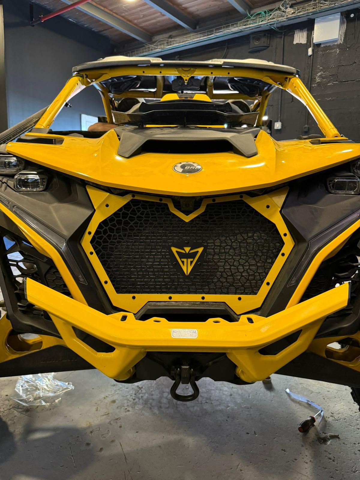 Front Grill For Can am Maverick R 2024 2025 Yellow Aluminum Grille