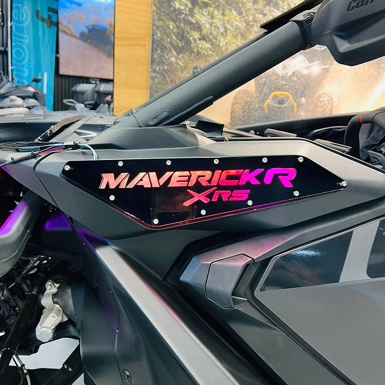 AMcustomize Side Badges with RGB Lights for Can am Maverick R