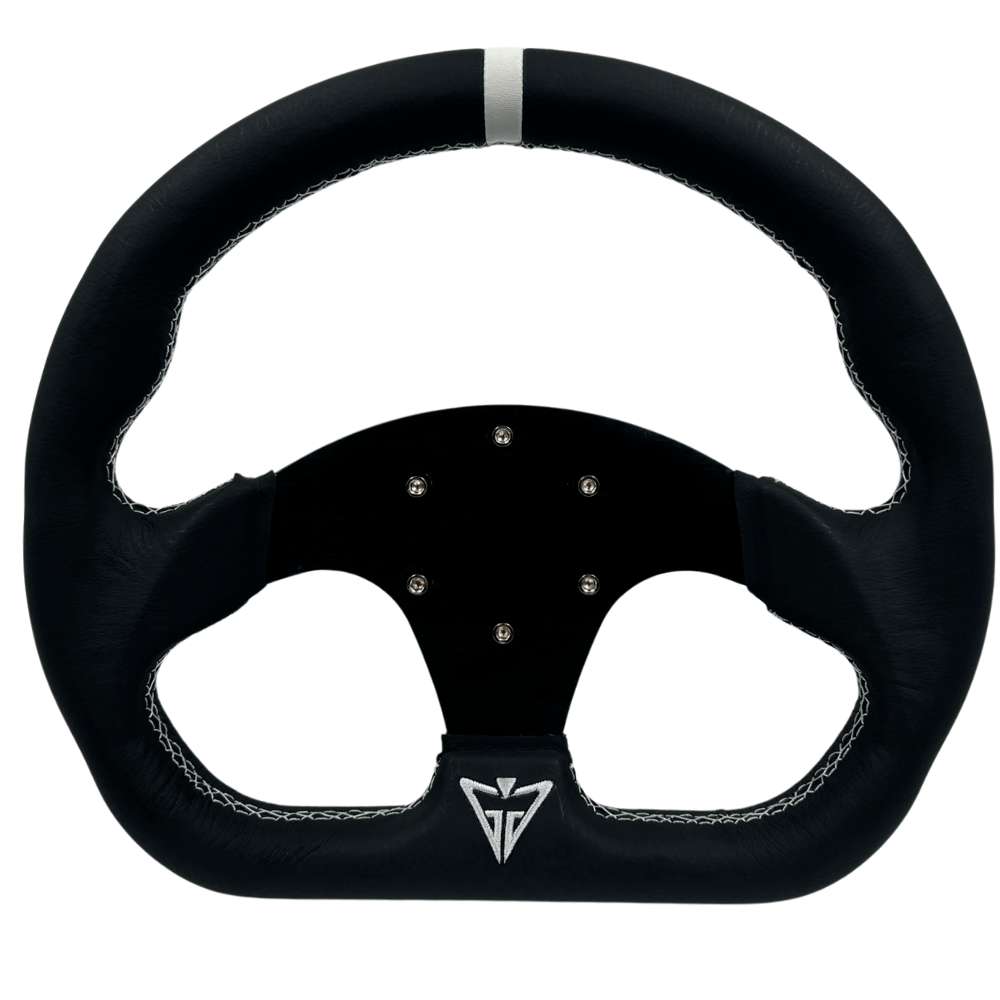GAM Steering Wheel Leather Sport D-Shape With Hub For SXS Can am X3 Po