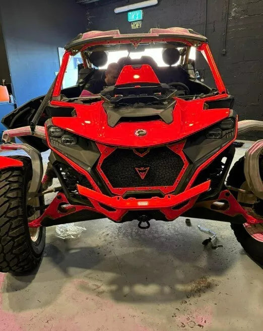 Front Grill For Can am Maverick R 2024 2025 Red Aluminum Grille