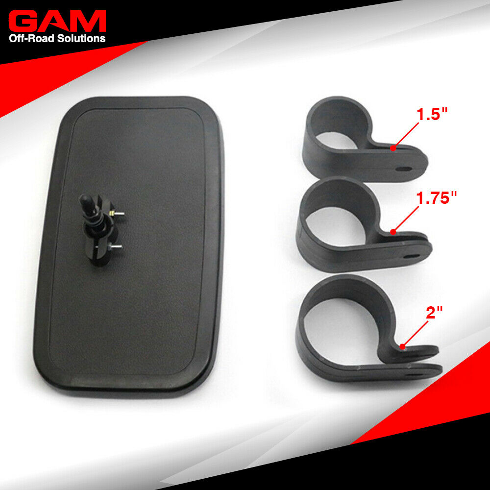 Set Mirrors Side And Rear View For Polaris RZR Ranger Can Am Maverick X3 1.75"