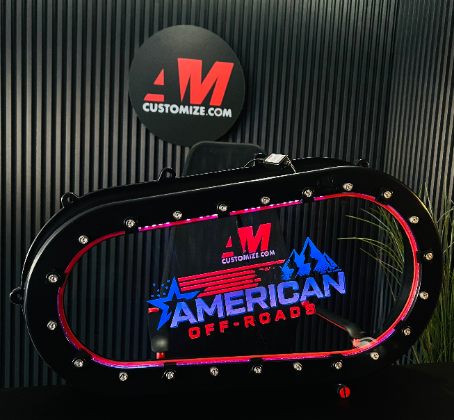 Clear CVT Cover With RGB Lights Control Outer Plate Clutch Cover For Can-am Defender/Commander/Maverick Sport