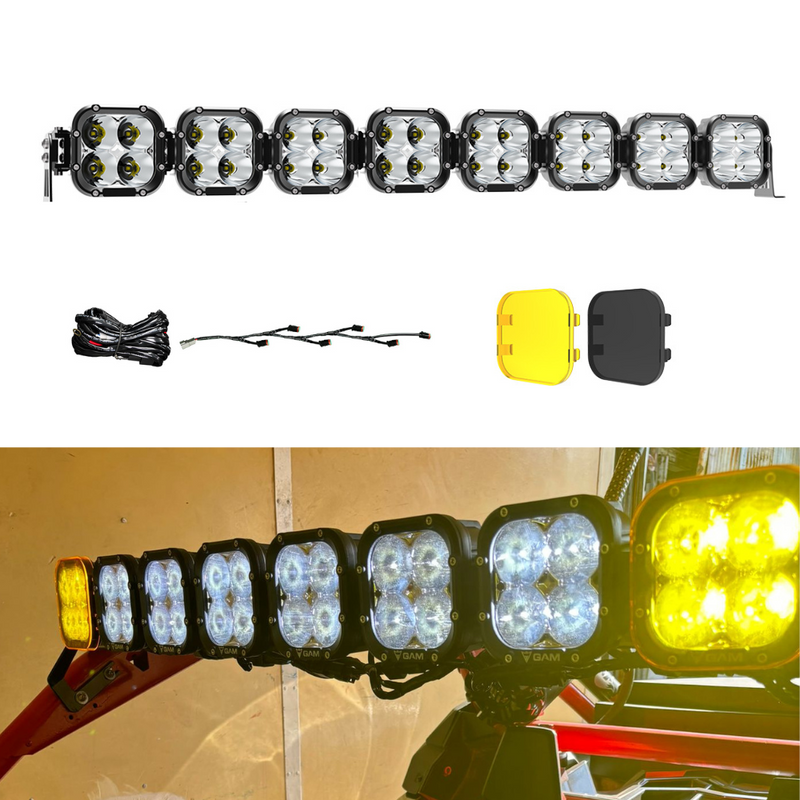 Roof Mount LED Light Bar Kit 8 Lights 42" Each Linkable Fits Can Am Maverick X3