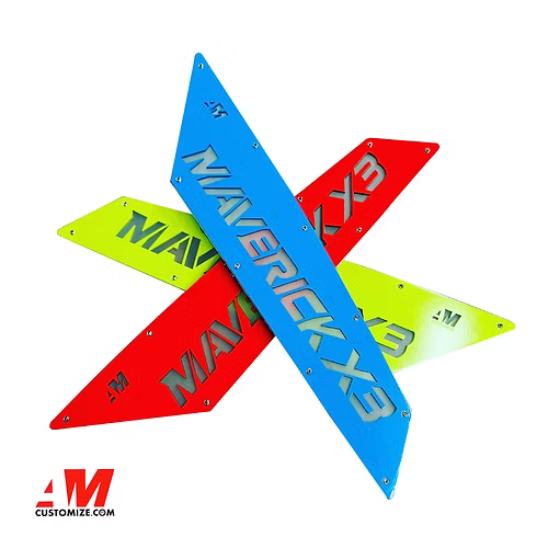 AMcustomize Side Badges with RGB Lights for Can am Maverick X3