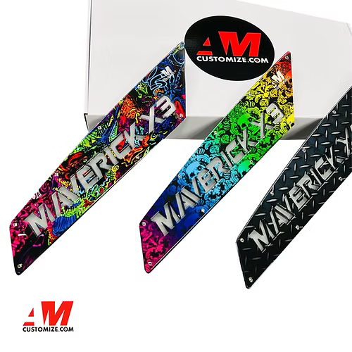 AMcustomize Side Badges with RGB Lights for Can am Maverick X3