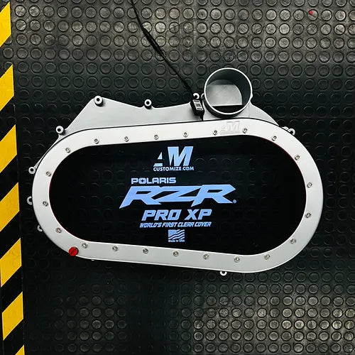 AM custom clear cvt cover polaris RZR PRO XP