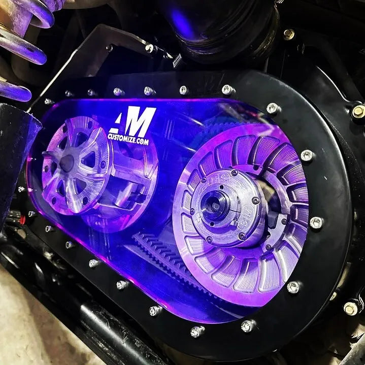 Clear CVT Cover RGB Lights Control Outer Plate Clutch For Polaris RZR PRO XP R