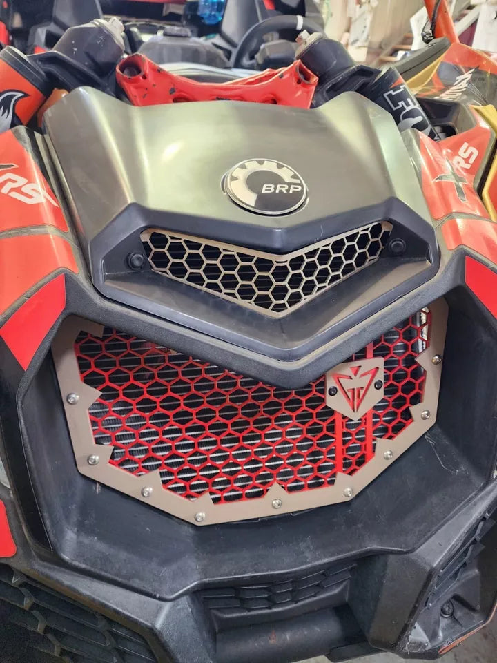 Front And Upper Grill For Can Am Maverick X3 All Modals Guard GAM Tan Bundle