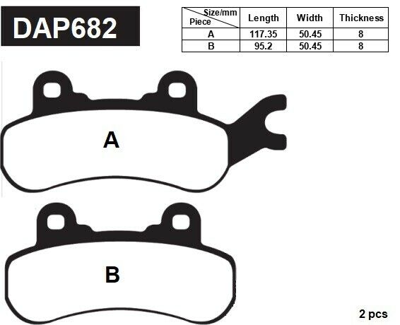 Sintered Brake Pads For Can am Maverick X3 2017 2018 2019 2020 Right Side 1 Set