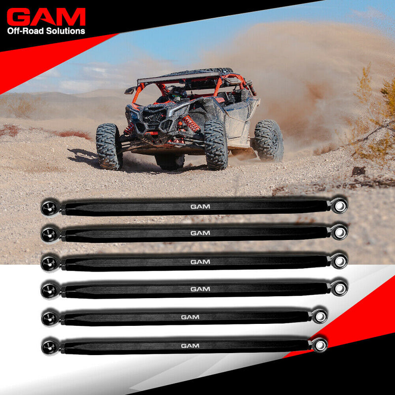 Radius Rods For Can am X3 XDS Heavy Duty Lower Upper Turret Rods 6061 Alloy heim