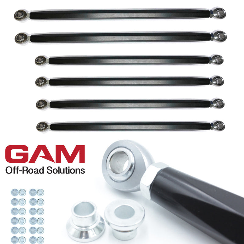 Radius Rods For Can am X3 XRS Heavy Duty Lower Upper Turret Rods 6061 Alloy heim