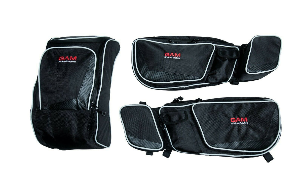 GAM Off-Road Solutions Storage Bag Set For Can Am Maverick X3 2017-2020 – Center Bag + 2 Door Bags