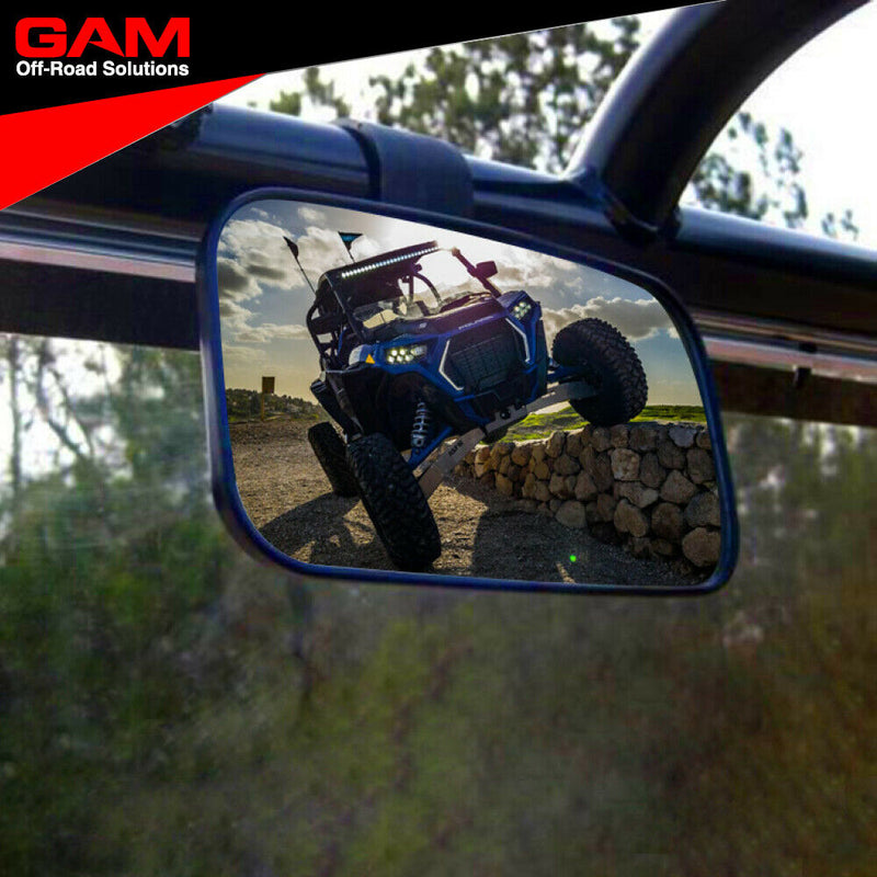 Set Mirrors Side And Rear View For Polaris RZR Ranger Can Am Maverick X3 1.75"