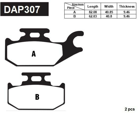 Brake Pads For Can am Outlander 400 500 650 800 Right Left Front Rear Set Of 4