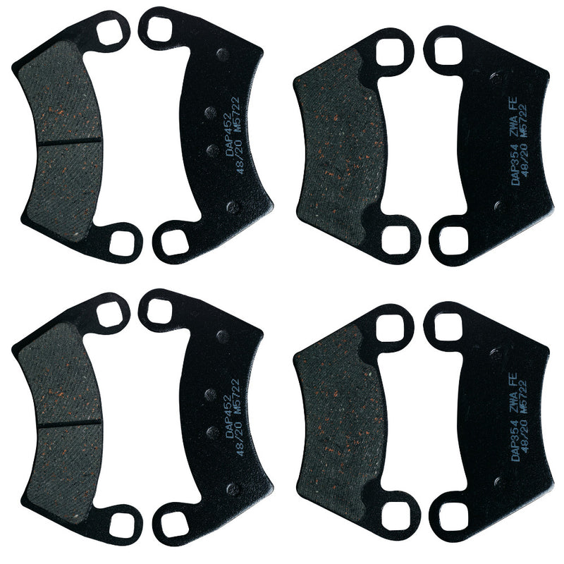 Front & Rear Brake Pads For Polaris RZR 900 XP 2011 2012 2013 2015 Set of 4