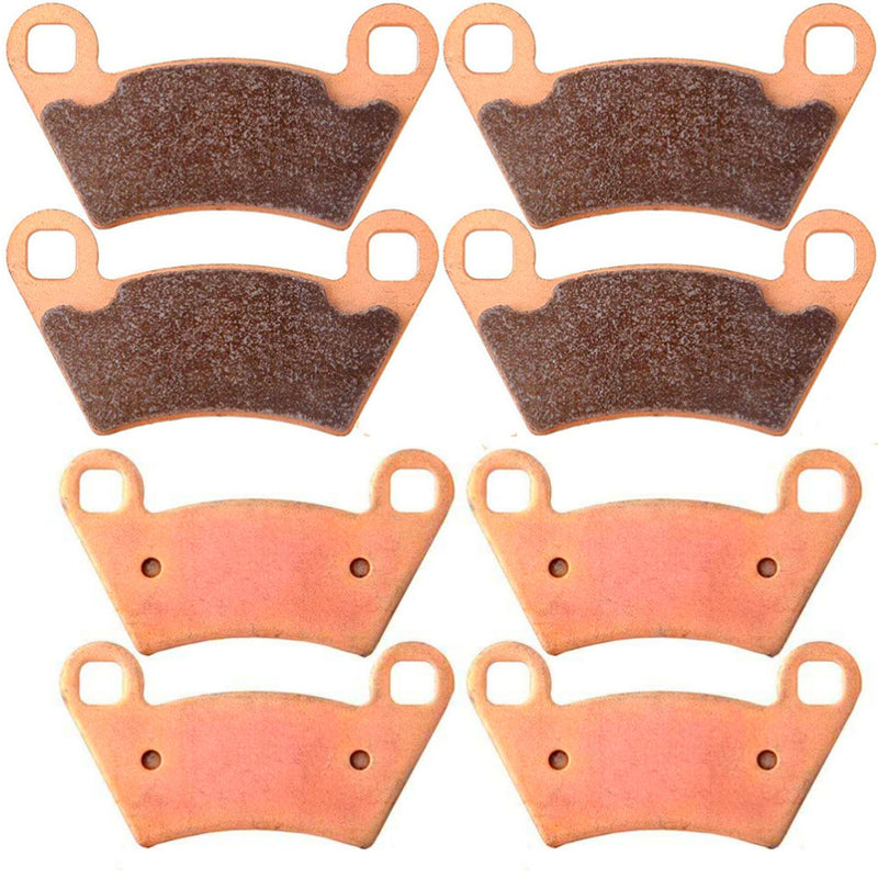 Sintered Front & Rear Brake Pads Set For Polaris Ranger 500 2002-13 4 Pairs Kit