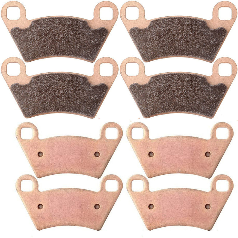 Front & Rear Brake Pads Set For Polaris Ranger 500 2002-13 2X4 4X4 6X6 4 Pairs